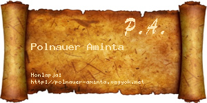 Polnauer Aminta névjegykártya